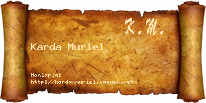Karda Muriel névjegykártya